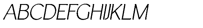 Casiora Prime Light Oblique Font UPPERCASE
