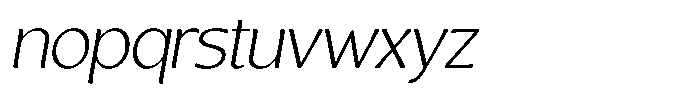 Casiora Prime Light Oblique Font LOWERCASE