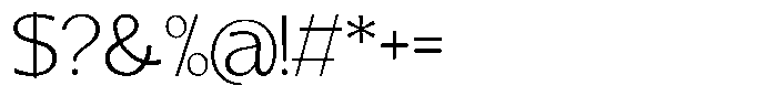 Casiora Prime Light Font OTHER CHARS