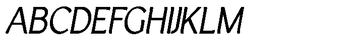 Casiora Prime Medium Condensed Oblique Font UPPERCASE
