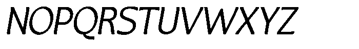 Casiora Prime Medium Condensed Oblique Font UPPERCASE