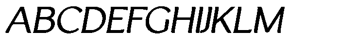 Casiora Prime Medium Expanded Oblique Font UPPERCASE