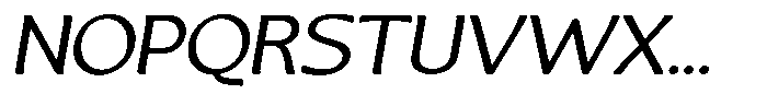 Casiora Prime Medium Expanded Oblique Font UPPERCASE
