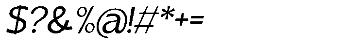 Casiora Prime Medium Oblique Font OTHER CHARS
