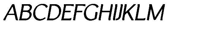 Casiora Prime Medium Oblique Font UPPERCASE