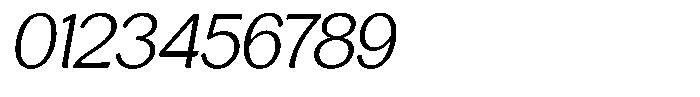 Casiora Prime Oblique Font OTHER CHARS
