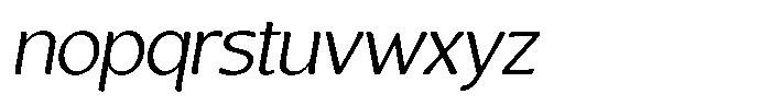 Casiora Prime Oblique Font LOWERCASE