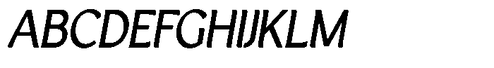 Casiora Prime Semi Bold Condensed Oblique Font UPPERCASE