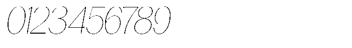 Casiora Prime Thin Condensed Oblique Font OTHER CHARS