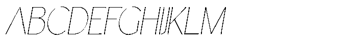 Casiora Prime Thin Condensed Oblique Font UPPERCASE