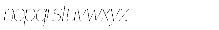 Casiora Prime Thin Condensed Oblique Font LOWERCASE