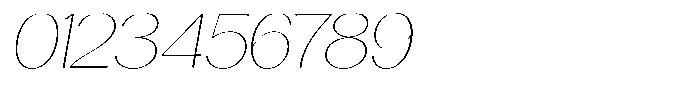 Casiora Prime Thin Expanded Oblique Font OTHER CHARS
