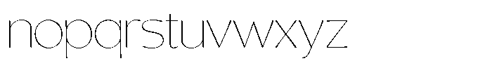 Casiora Prime Thin Expanded Font LOWERCASE