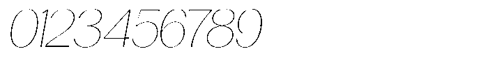 Casiora Prime Thin Oblique Font OTHER CHARS