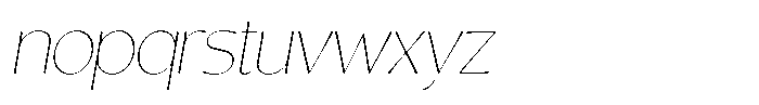 Casiora Prime Thin Oblique Font LOWERCASE