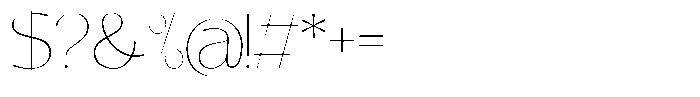 Casiora Prime Thin Font OTHER CHARS