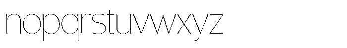 Casiora Prime Thin Font LOWERCASE