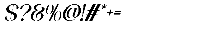 Casmera Italic Font OTHER CHARS