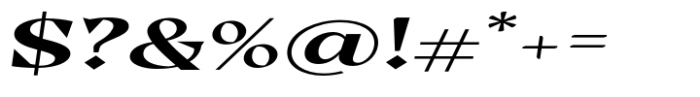 Casta Bold Expanded Slanted Font OTHER CHARS