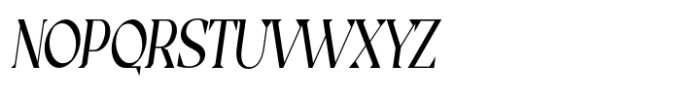 Casta Condensed Slanted Font UPPERCASE