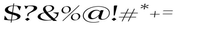 Casta Expanded Slanted Font OTHER CHARS