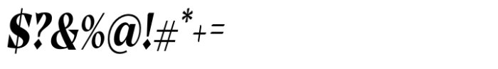 Casta Extra Bold Condensed Slanted Font OTHER CHARS