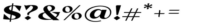 Casta Extra Bold Expanded Slanted Font OTHER CHARS