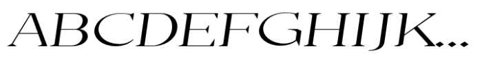 Casta Extra Light Expanded Slanted Font UPPERCASE