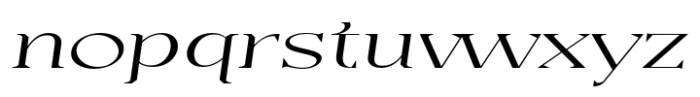 Casta Extra Light Expanded Slanted Font LOWERCASE