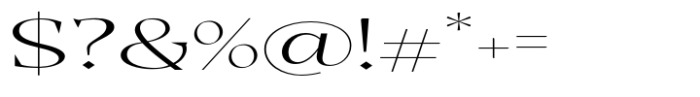 Casta Extra Light Expanded Font OTHER CHARS