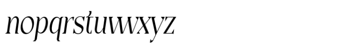 Casta Light Condensed Slanted Font LOWERCASE