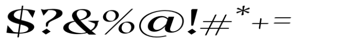 Casta Medium Expanded Slanted Font OTHER CHARS
