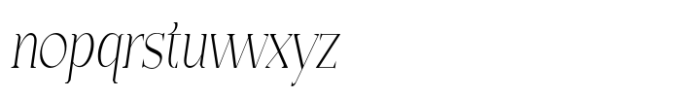 Casta Thin Condensed Slanted Font LOWERCASE