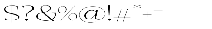 Casta Thin Expanded Font OTHER CHARS