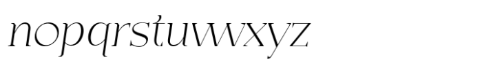 Casta Thin Slanted Font LOWERCASE