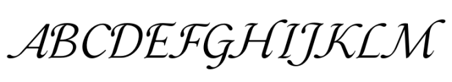 Casthago Light Italic Font UPPERCASE