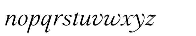 Casthago Light Italic Font LOWERCASE