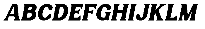Castle Of Avenue Black Italic Font UPPERCASE