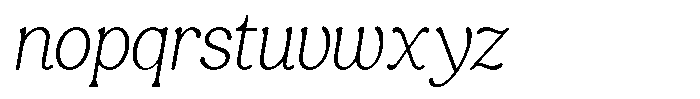 Castle Of Avenue Thin Italic Font LOWERCASE