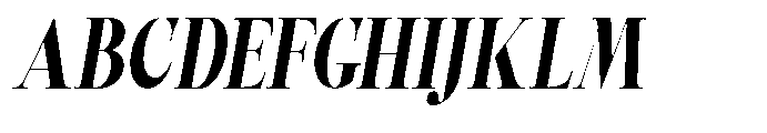 Castlon Black Condensed Slanted Font UPPERCASE