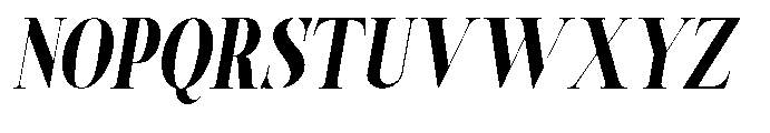 Castlon Black Condensed Slanted Font UPPERCASE