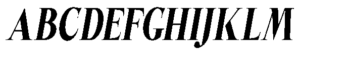 Castlon Black Contrast Condensed Slant Font UPPERCASE