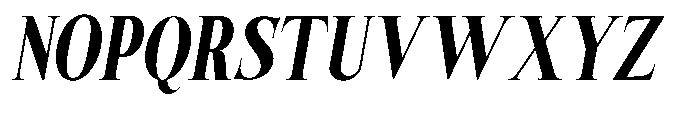 Castlon Black Contrast Condensed Slant Font UPPERCASE