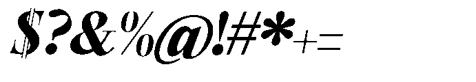 Castlon Black Contrast Expanded Slanted Font OTHER CHARS