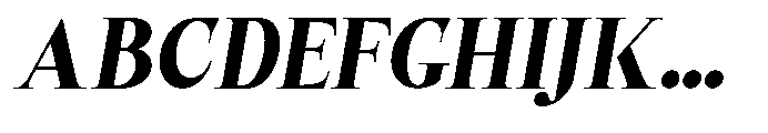 Castlon Black Contrast Expanded Slanted Font UPPERCASE