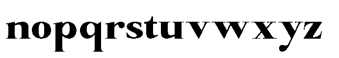Castlon Black Contrast Expanded Font LOWERCASE
