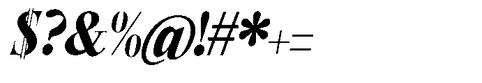 Castlon Black Contrast Slanted Font OTHER CHARS