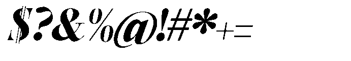 Castlon Black Expanded Slanted Font OTHER CHARS