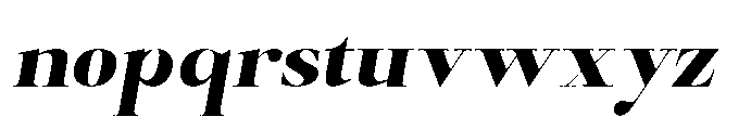 Castlon Black Expanded Slanted Font LOWERCASE