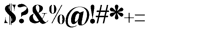 Castlon Black Expanded Font OTHER CHARS
